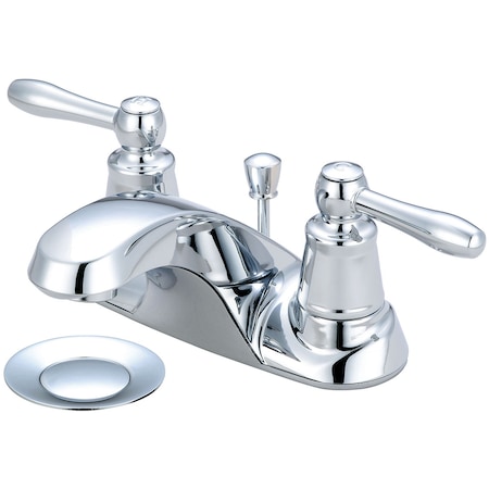 Pioneer Industries Two Handle Bathroom Faucet, NPSM, Centerset, Polished Chrome, Overall Width: 10" 3LG130